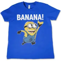 Hybris Minions Kinder Tshirt -Kids tm 4 jaar- Banana! Blauw