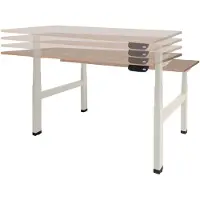 Schaffenburg Dextro plus duo zit/sta 140x80cm, electrisch hoogte verstelbare werkplek, H-poot frame. Frame kleur zwart (RAL9005) en blad Schaduwzwart