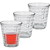 Alessandro Drinkglazen Marsella Crystal - 3x stuks - glas - 230 ml - H9 cm - waterglazen - Frisdrank - Sapglazen