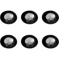 Orbit inbouwspots 6 STUKS, - 6038 SERIES COB LED 7W 600lm 3000K CRI80+ 30° niet dimbaar zwart incl driver