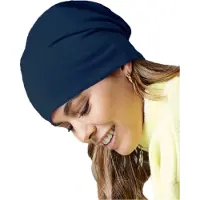 Beechfield Wintermuts Beanie Hemsedal - donkerblauw - heren/dames - katoen - warme winter mutsen