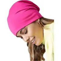 Beechfield Wintermuts Beanie Hemsedal - fuchsia roze - heren/dames - katoen - warme winter mutsen