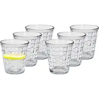 Alessandro Drinkglazen Marsella Crystal - 6x stuks - glas - 230 ml - H9 cm - waterglazen - Frisdrank - Sapglazen