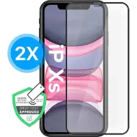 Phreeze 2x Screenprotector - Geschikt voor iPhone XS - Screen Protector - Full Cover - Plakgarantie