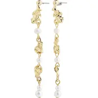 Pilgrim Oorbellen goud / wit