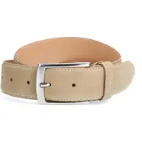 Manfield Beige suède riem | Maat 115