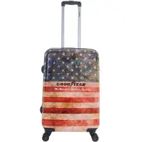 Goodyear Reiskoffer Authentic | harde koffer / Trolley - M - 60 Liter | Bedrukt - Bedrukt / Medium