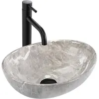 REA Sofia Mini Grigio Opzetwastafel Grijs 35X26X12,5Cm