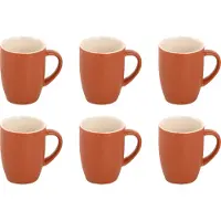Palmer - Colors - Beker - Mok - 6 stuks - 18 cl - Mat - Bruin - Porselein - Koffiekopjes