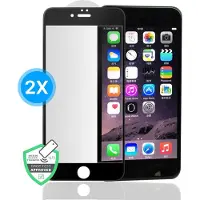 Phreeze 2x Screenprotector - Geschikt voor iPhone 7 - Screen Protector Zwart - Full Cover - Plakgarantie