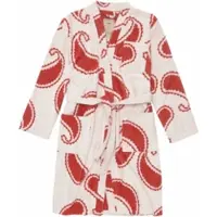 OAS Badjas Unisex Red Paisley Robe-S/M
