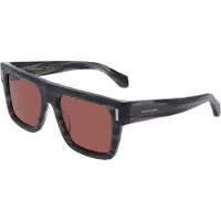 Ferragamo Zonnebril - - SF2063SE - Grijs gestreept - Acetaat Renew - Vierkant 53/19/145
