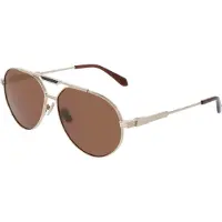 Salvatore Ferragamo Zonnebril SF327S 62/14/145 Glanzend goud Titanium MAN SF327S