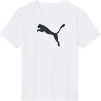 Puma teamRISE Logo Cotton Shirt Junior Wit - Zwart 116
