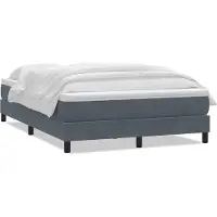 vidaXL Boxspringbed met matras, donkergrijs, 160x210 cm, fluweel