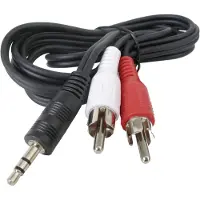 Goobay 3,5mm Jack - Tulp stereo audio kabel - zwart - 0,50 meter