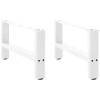 vidaXL Salontafelpoten 2 st 70x(30-31) cm staal wit
