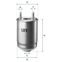 Ufi 24.186.00 Brandstoffilter