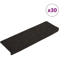 vidaXL Trapmatten Zelfklevend 30 stuks 65x21x4 cm Donkerbruin