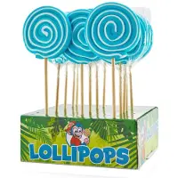 FELKO Grote Spiraallollie Blauw - 20 stuks x 80 gram