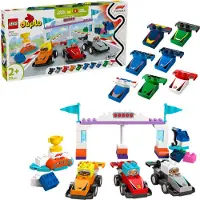 LEGO DUPLO Stad F1 team racewagens en coureurs Educatief Speelgoed met Formule 1 Auto's 10445