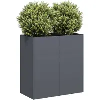 vidaXL Plantenbak 80x40x80 cm koudgewalst staal antracietkleurig