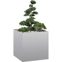 vidaXL Plantenbak 80x80x80 cm gegalvaniseerd staal