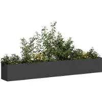 vidaXL Plantenbak 280x40x40 cm koudgewalst staal zwart