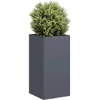 vidaXL Plantenbak 40x40x80 cm koudgewalst staal antracietkleurig