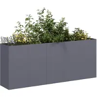 vidaXL Plantenbak 200x40x80 cm koudgewalst staal antracietkleurig