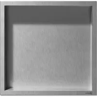 Looox Box inbouwnis 30x30cm RVS Geborsteld
