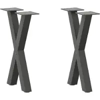 vidaXL Salontafelpoten 2 st X-vormig 38x(42-43) cm staal antraciet
