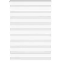 vidaXL Zebra rolgordijn 110x150 cm stofbreedte 105,9cm polyester wit