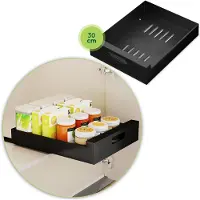 XIVADA Keukenkast organizer - Schuiflade - Aluminium - 30 cm - Zwart