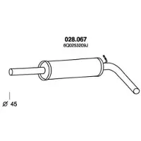 PEDOL 028.067 Uitlaat middendemper