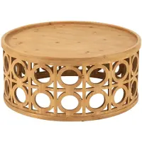 J-Line Coffee Table Carving Fir Wood/Mdf Natural