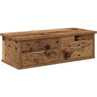 vidaXL Wandkast 60x26x18,5 cm bewerkt hout oud houtkleurig
