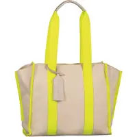 Tom Tailor DENIM Shopper 'Alani' nude / neongeel