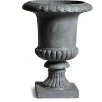 Mega Collections Bloempot Op Voet Sio Grijs D 50 H 68 Cm