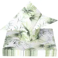 Ambiente Tafel diner servetten - Jungle bladeren thema - 20x stuks - 33 x 33 cm