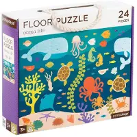 Petit Collage vloerpuzzel oceaanleven - educatief speelgoed.