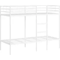 vidaXL Stapelbed zonder matras 80x200 cm staal wit