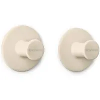 Brabantia ReNew Handdoekhaakjes - 2 stuks - Zonder Boren - Soft Beige