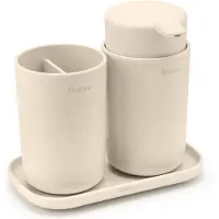 Brabantia ReNew Badkameraccessoires Set - 3-delig - Soft Beige