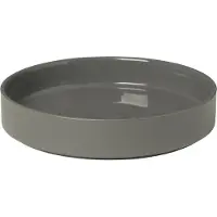 Blomus Diep bord PILAR 20 cm, donkergrijs, keramiek,
