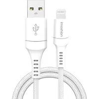 IMoshion Lightning naar USB kabel - Non-MFi - Gevlochten textiel - 0,5 meter - Wit