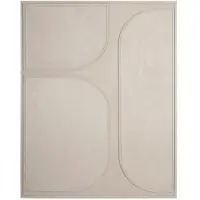 MUST Living Wall Panel Lorcan Cream large,127x102x4 cm, cream wooden bark (Beige, 102x127cm)