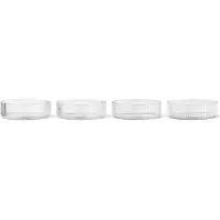 Ferm Living Ripple Serveerkom 4 Stuks Doorzichtig - Serveerkommen Mondgeblazen Glas Clear - 1104266335
