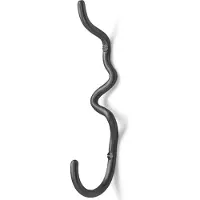 Ferm Living Curvature haak enkel Zwart messing