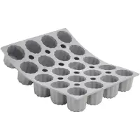 De Buyer ELASTOMOULE Mini-Cannele Siliconen Mal - Maakt 20 Franse Gebakjes - Gemakkelijk te Gebruiken & Schoon te Maken - Vaatwasserbestendig